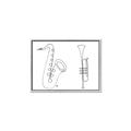 Picture of Saxophone _GroupedProduct_Rectangle_Landscape_Canvas_Framed_
