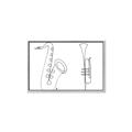 Picture of Saxophone _GroupedProduct_Rectangle_Landscape_Canvas_Framed_