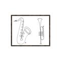 Picture of Saxophone _GroupedProduct_Rectangle_Landscape_Canvas_Framed_