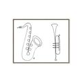 Picture of Saxophone _GroupedProduct_Rectangle_Landscape_Canvas_Framed_