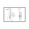 Picture of Saxophone _GroupedProduct_Rectangle_Landscape_Canvas_Framed_