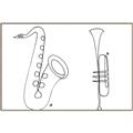 Picture of Saxophone _GroupedProduct_Rectangle_Landscape_Canvas_Framed_