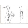 Picture of Saxophone _GroupedProduct_Rectangle_Landscape_Canvas_Framed_