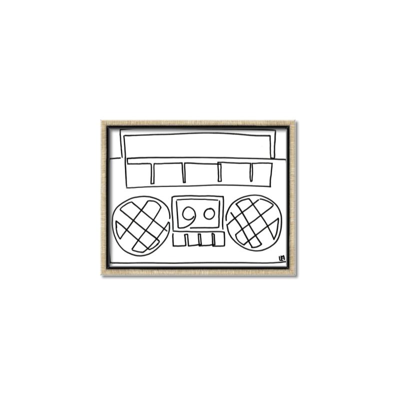 Picture of Portable Radio _GroupedProduct_Rectangle_Landscape_Canvas_Framed_