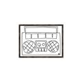 Picture of Portable Radio _GroupedProduct_Rectangle_Landscape_Canvas_Framed_