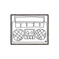 Picture of Portable Radio _GroupedProduct_Rectangle_Landscape_Canvas_Framed_