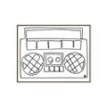 Picture of Portable Radio _GroupedProduct_Rectangle_Landscape_Canvas_Framed_
