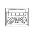 Picture of Portable Radio _GroupedProduct_Rectangle_Landscape_Canvas_Framed_
