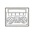 Picture of Portable Radio _GroupedProduct_Rectangle_Landscape_Canvas_Framed_