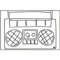 Picture of Portable Radio _GroupedProduct_Rectangle_Landscape_Canvas_Framed_