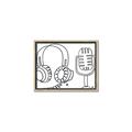 Picture of Microphone _GroupedProduct_Rectangle_Landscape_Canvas_Framed_