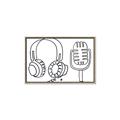Picture of Microphone _GroupedProduct_Rectangle_Landscape_Canvas_Framed_