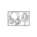 Picture of Microphone _GroupedProduct_Rectangle_Landscape_Canvas_Framed_