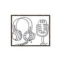 Picture of Microphone _GroupedProduct_Rectangle_Landscape_Canvas_Framed_
