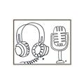 Picture of Microphone _GroupedProduct_Rectangle_Landscape_Canvas_Framed_