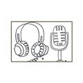 Picture of Microphone _GroupedProduct_Rectangle_Landscape_Canvas_Framed_
