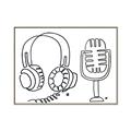 Picture of Microphone _GroupedProduct_Rectangle_Landscape_Canvas_Framed_