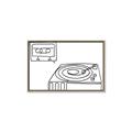Picture of Turntable _GroupedProduct_Rectangle_Landscape_Canvas_Framed_