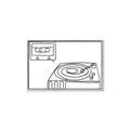 Picture of Turntable _GroupedProduct_Rectangle_Landscape_Canvas_Framed_