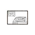 Picture of Turntable _GroupedProduct_Rectangle_Landscape_Canvas_Framed_