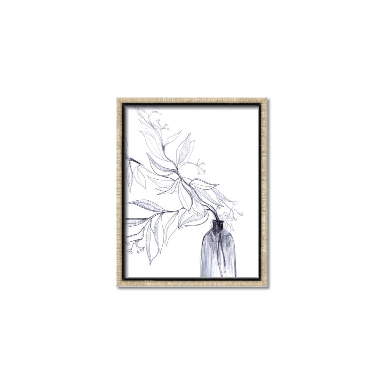 Picture of Flowering Tree Twigs I _GroupedProduct_Rectangle_Portrait_Canvas_Framed_