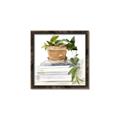 Picture of Flower Pot On Books _GroupedProduct_Square_Canvas_Framed_