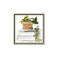 Picture of Flower Pot On Books _GroupedProduct_Square_Canvas_Framed_