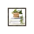Picture of Flower Pot On Books _GroupedProduct_Square_Canvas_Framed_
