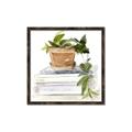 Picture of Flower Pot On Books _GroupedProduct_Square_Canvas_Framed_