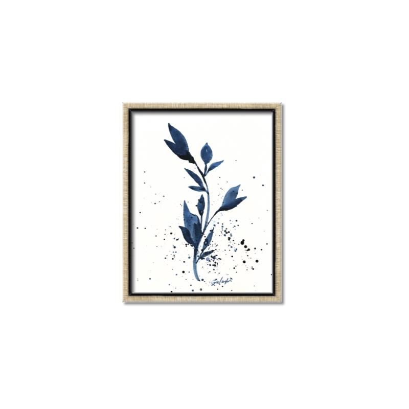 Picture of Blue Leaves III _GroupedProduct_Rectangle_Portrait_Canvas_Framed_