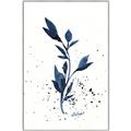 Picture of Blue Leaves III _GroupedProduct_Rectangle_Portrait_Canvas_Framed_