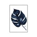Picture of Blue Tropical Leaf I _GroupedProduct_Rectangle_Portrait_Canvas_Framed_