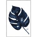Picture of Blue Tropical Leaf I _GroupedProduct_Rectangle_Portrait_Canvas_Framed_