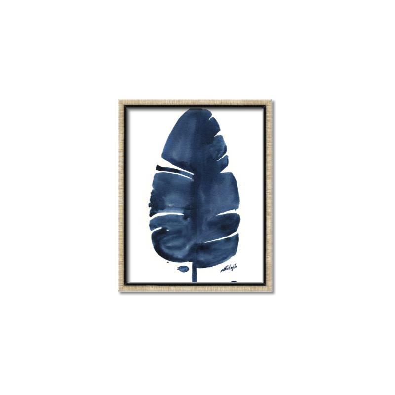 Picture of Blue Tropical Leaf II _GroupedProduct_Rectangle_Portrait_Canvas_Framed_