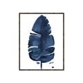 Picture of Blue Tropical Leaf II _GroupedProduct_Rectangle_Portrait_Canvas_Framed_