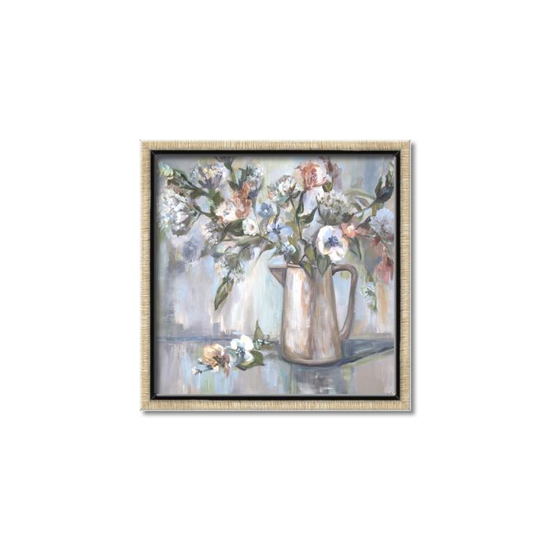 Picture of Beautiful Flower In Jar _GroupedProduct_Square_Canvas_Framed_