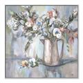 Picture of Beautiful Flower In Jar _GroupedProduct_Square_Canvas_Framed_