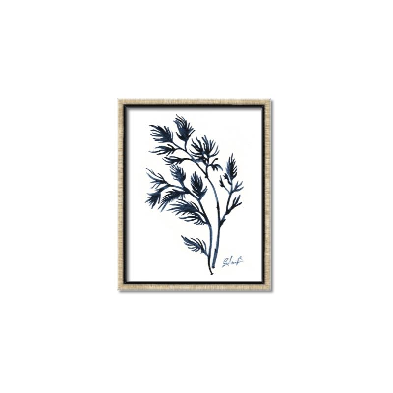 Picture of Blue Leaves IV _GroupedProduct_Rectangle_Portrait_Canvas_Framed_