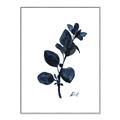 Picture of Blue Leaves V _GroupedProduct_Rectangle_Portrait_Canvas_Framed_