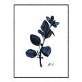 Picture of Blue Leaves V _GroupedProduct_Rectangle_Portrait_Canvas_Framed_