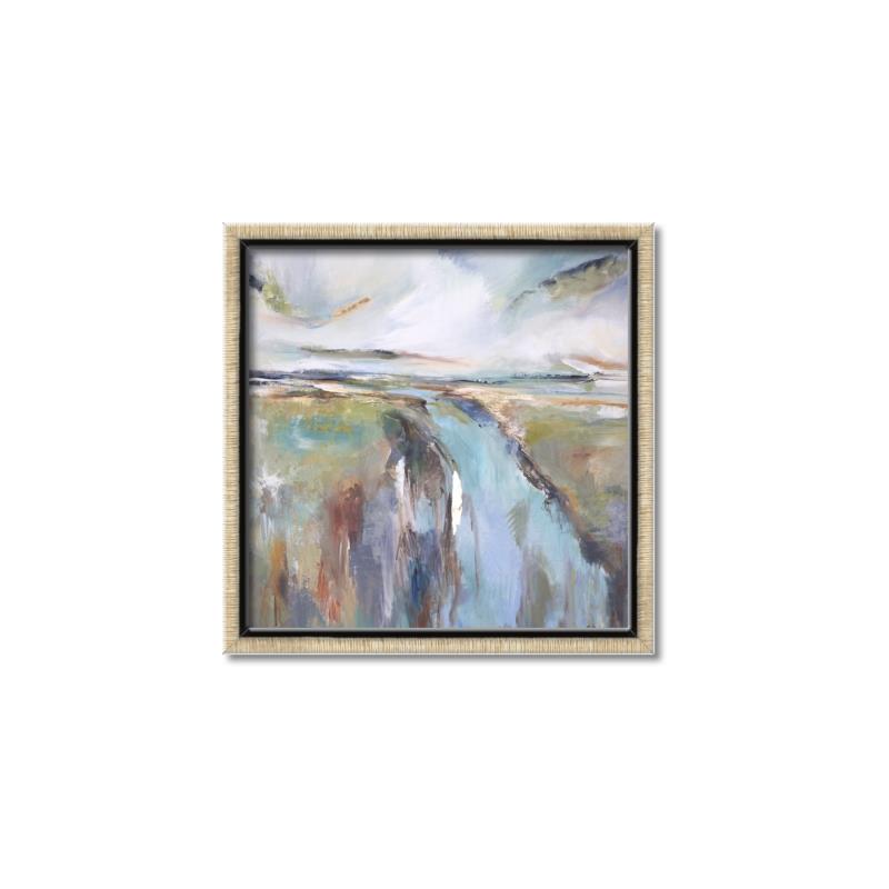 Picture of Water Golden Falls  _GroupedProduct_Square_Canvas_Framed_
