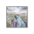 Picture of Water Golden Falls  _GroupedProduct_Square_Canvas_Framed_