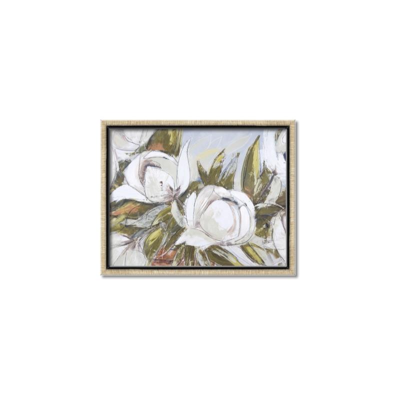 Picture of Avocado Green Leaves  _GroupedProduct_Rectangle_Landscape_Canvas_Framed_