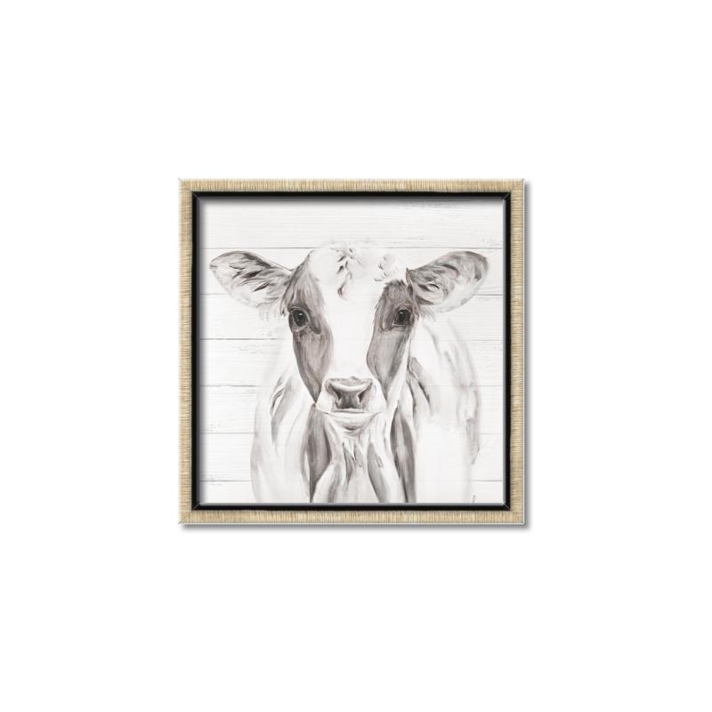 Picture of Frontal Cow Portrait _GroupedProduct_Square_Canvas_Framed_