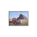 Picture of Red Wooden Barn _GroupedProduct_Rectangle_Landscape_Canvas_Framed_