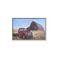 Picture of Red Wooden Barn _GroupedProduct_Rectangle_Landscape_Canvas_Framed_