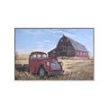 Picture of Red Wooden Barn _GroupedProduct_Rectangle_Landscape_Canvas_Framed_