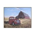 Picture of Red Wooden Barn _GroupedProduct_Rectangle_Landscape_Canvas_Framed_