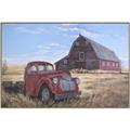 Picture of Red Wooden Barn _GroupedProduct_Rectangle_Landscape_Canvas_Framed_