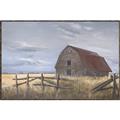 Picture of Wooden Fence _GroupedProduct_Rectangle_Landscape_Canvas_Framed_